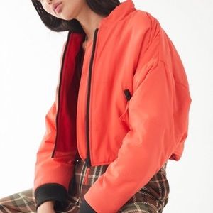 Urban outfitters cropped bomber jacket